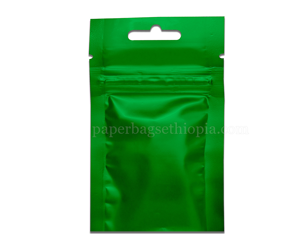 3 gm green three side seal bag