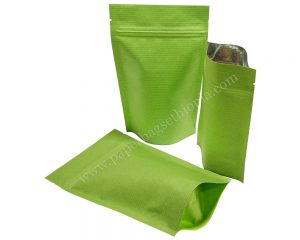 Green Stripped Paper Bag